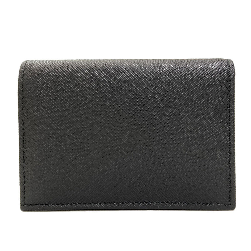 Prada fold wallet Saffiano bi leather coin Black